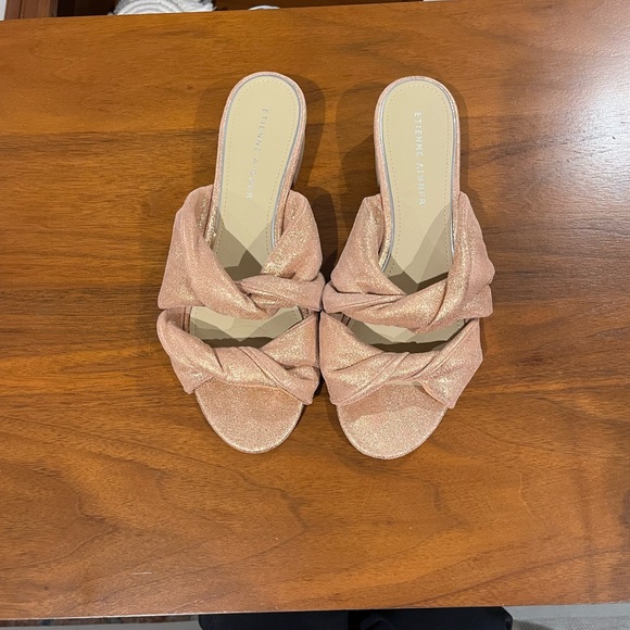 Etienne Aigner Shoes - ETIENNE AIGNER Bria Leather Twist Strap Block-Heel Sandals